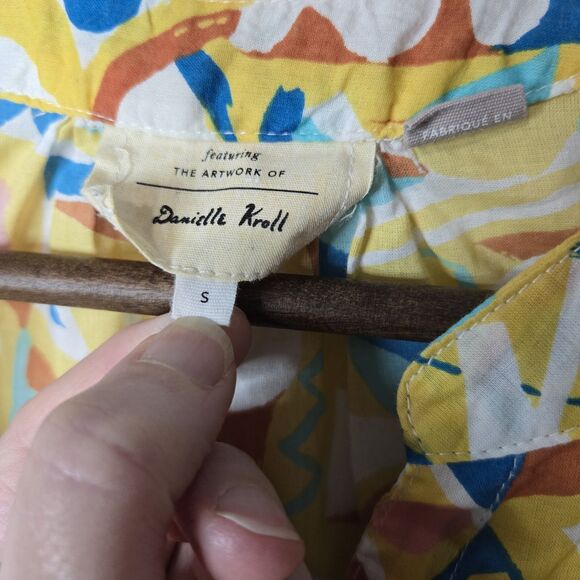 Artwork  of Danielle Kroll Abstract Blouse Small - Picture 3 of 5